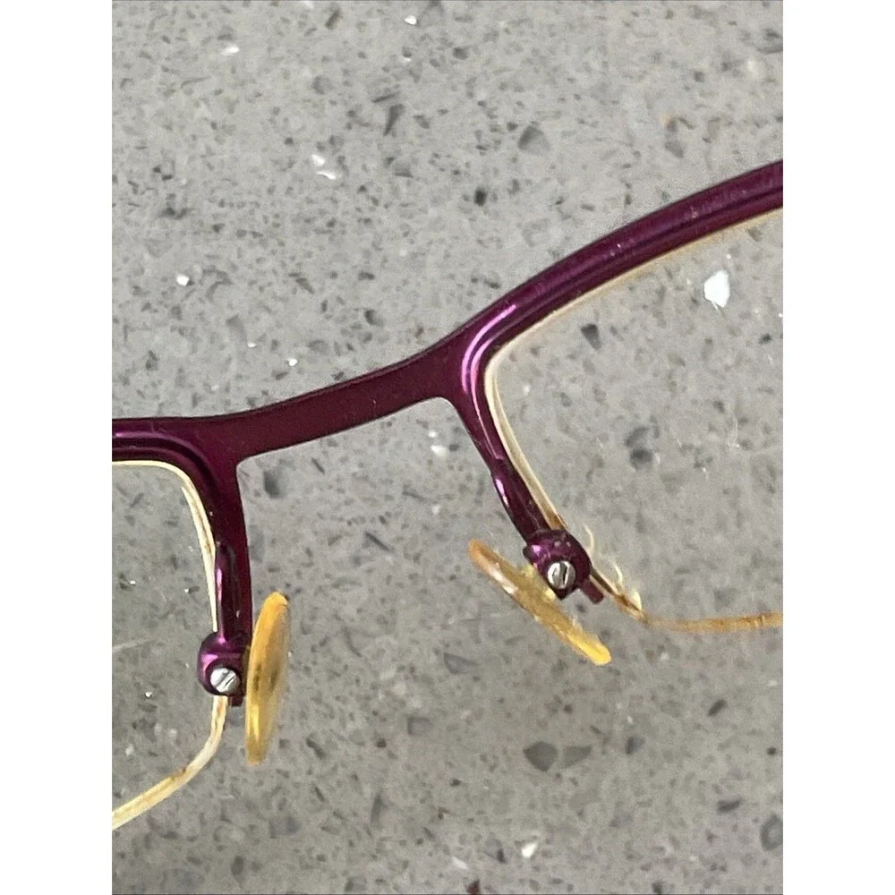 OKO by OKO B12 EYEGLASSES Frames ONLY 49-18-135 Paris France purple silver half